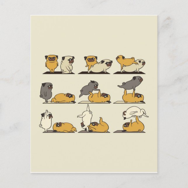 Bulldog-Yoga-Posen | Hunde Yoga Liebhaber Flyer (Vorne)