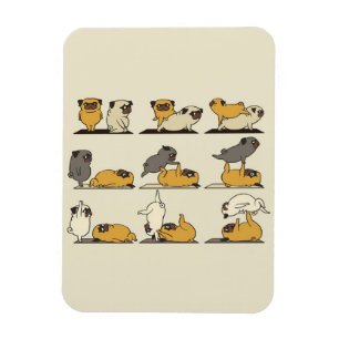 Bulldog-Yoga-Posen Hunde Yoga Liebhaber Magnet