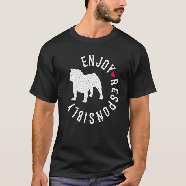 Bulldog Zitat Bulldog T-Shirt (Vorderseite)