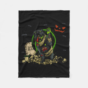 Bulldog-Zombie-Hund Lustiger Zombie-Hund Halloween Fleecedecke