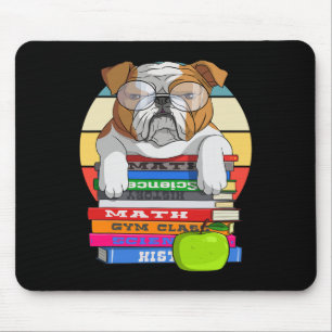 Bulldog zurück in den Schulbuch-Wurmhund Mousepad