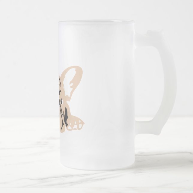 Bulldogbraun Mattglas Bierglas (Rechts)