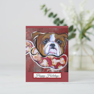 Bulldoge Postkarte