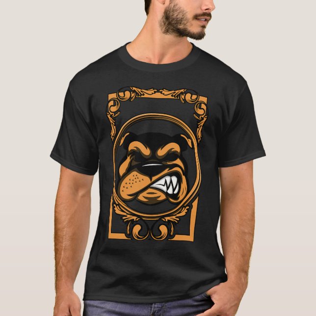 Bulldogenkopfrahmen T-Shirt (Vorderseite)