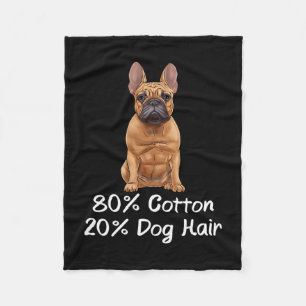 Bulldogge 80% Baumwolle 20% Hundehaare Französchen Fleecedecke