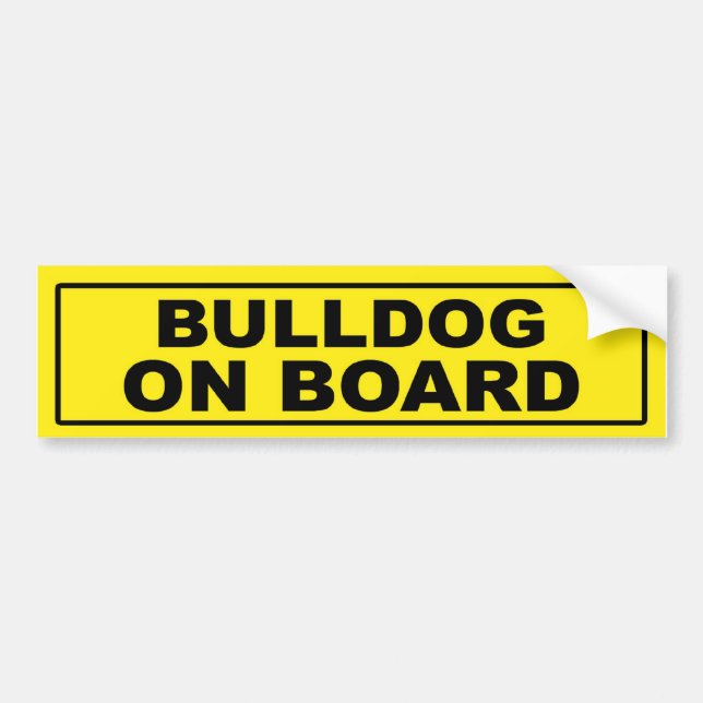 Bulldogge an Bord Autoaufkleber (Vorne)