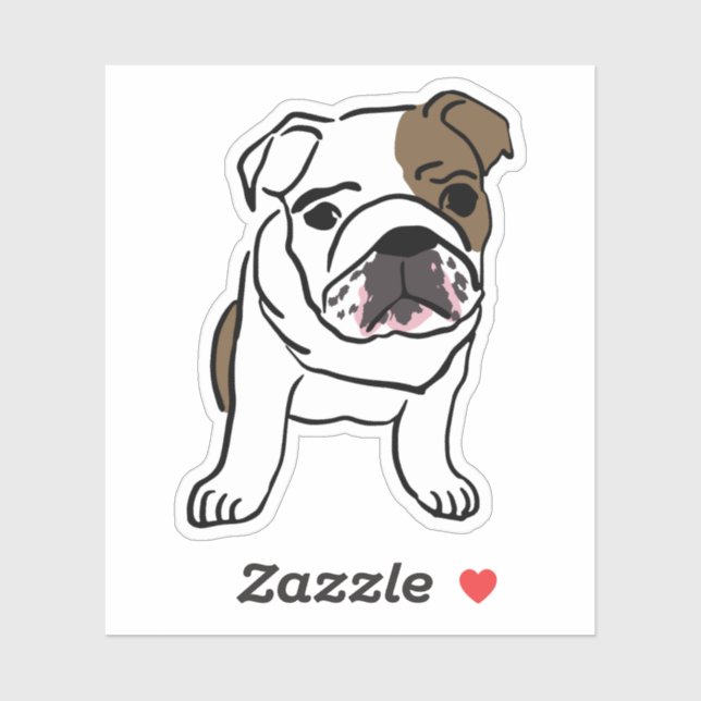 Bulldogge Aufkleber (Blatt)