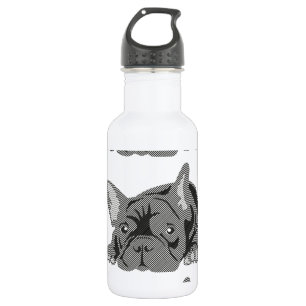 Bulldogge aus Linien Trinkflasche
