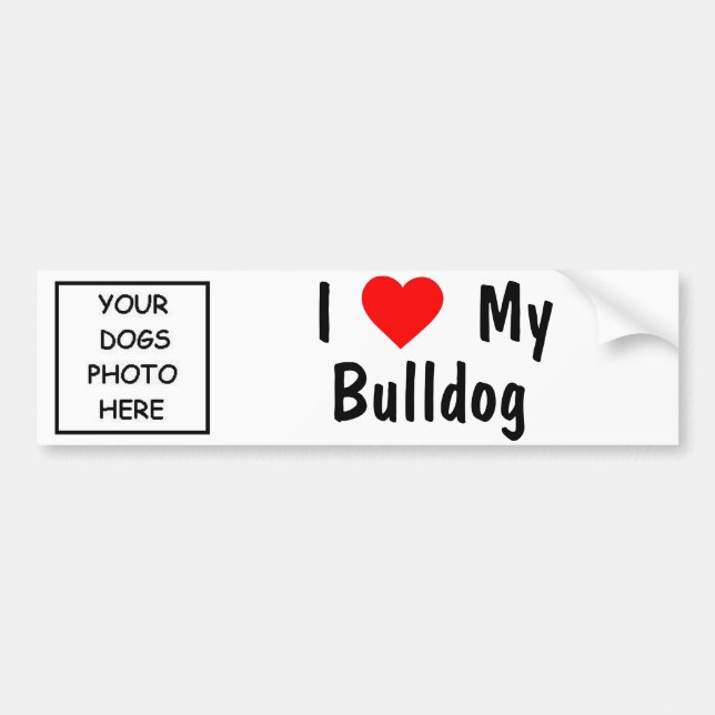 Bulldogge Autoaufkleber (Vorne)