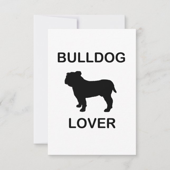 Bulldogge Dankeskarte (Vorderseite)