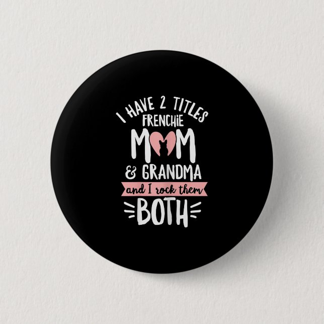 Bulldogge-Design für Ihre französische Oma Button (Vorderseite)