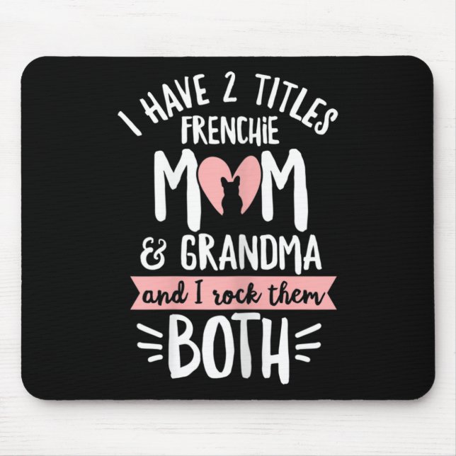 Bulldogge-Design für Ihre französische Oma Mousepad (Vorne)