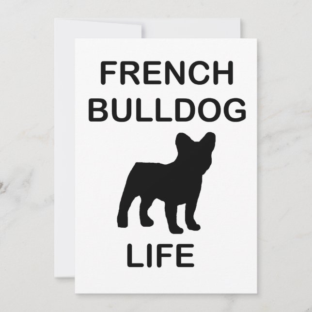 Bulldogge Einladung (Vorderseite)