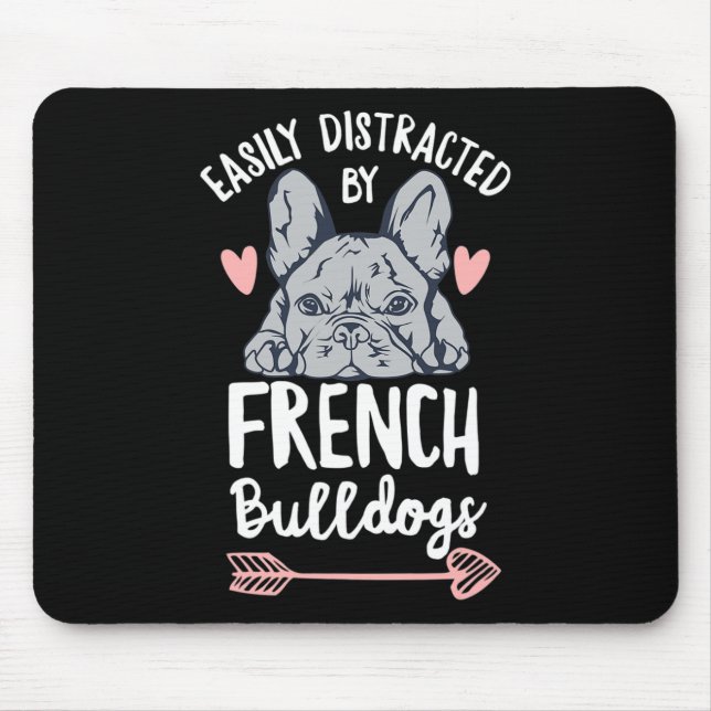 Bulldogge-Entwurf für einen französischen Eigentüm Mousepad (Vorne)