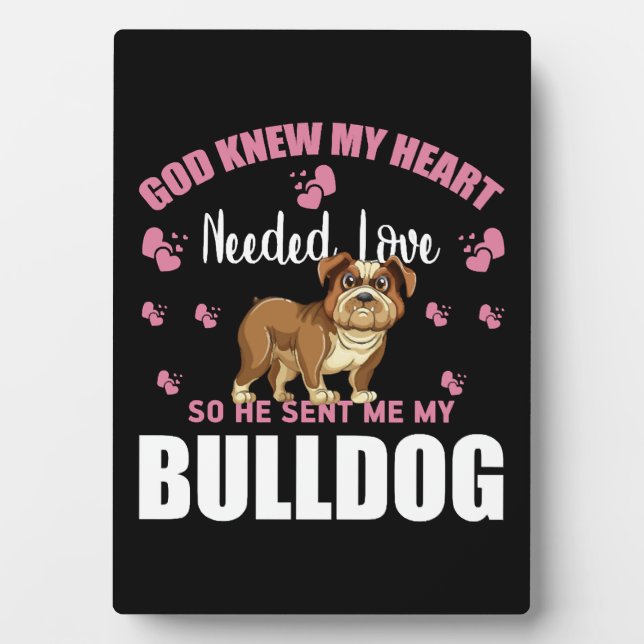 BULLDOGGE FOTOPLATTE (Vorderseite)