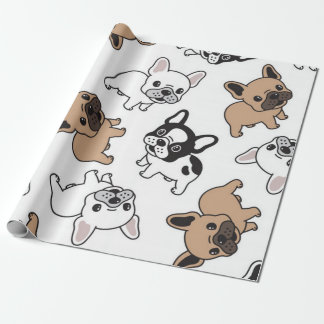 Bulldogge, französisches Zubehör Geschenkpapier