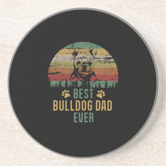 Bulldogge Getränkeuntersetzer (Vorne)