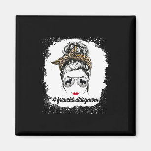 Bulldogge Hundemutter Gebleichtes Unordentliches H Magnet