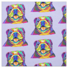 Bulldogge in den Farben Stoff