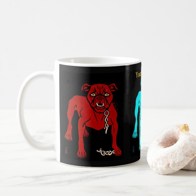 Bulldogge Kaffeetasse (Mit Donut)