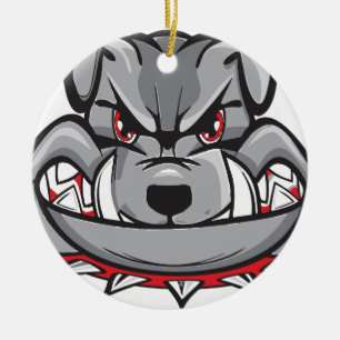 Bulldogge Keramik Ornament