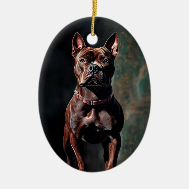 Bulldogge Keramik Ornament (Vorne)