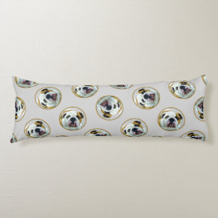 Bulldogge Malerei Rot und Weiß Englische Haustiere Seitenschläferkissen