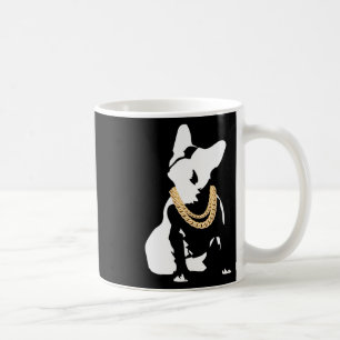 Bulldogge mit Goldkette Kaffeetasse