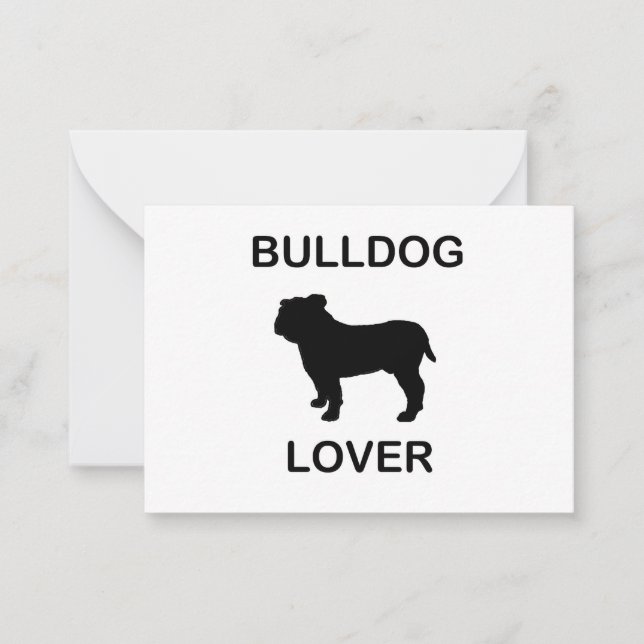 Bulldogge Mitteilungskarte (Vorderseite)