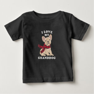 Bulldogge Oma-Weihnachtsgeschenk Baby T-shirt