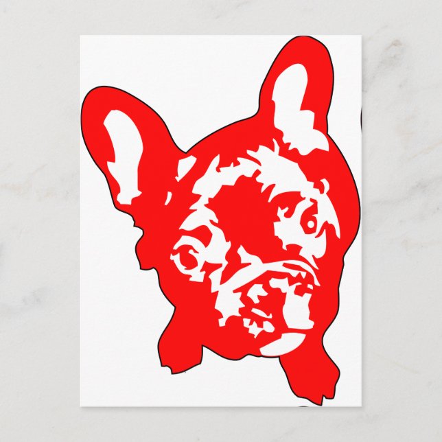 Bulldogge Postkarte (Vorderseite)