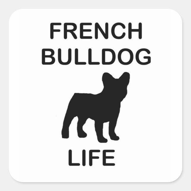 Bulldogge Quadratischer Aufkleber (Vorderseite)