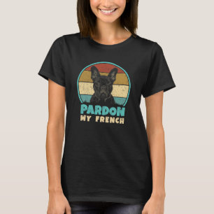 Bulldogge Retro Vintage 60er 70er Spaß Franzose Li T-Shirt