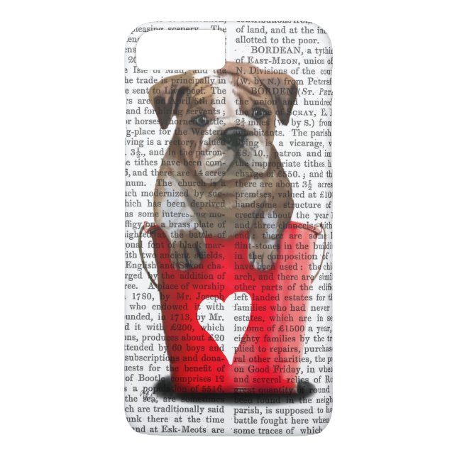 Bulldogge Rot-Liebe Case-Mate iPhone Hülle (Rückseite)