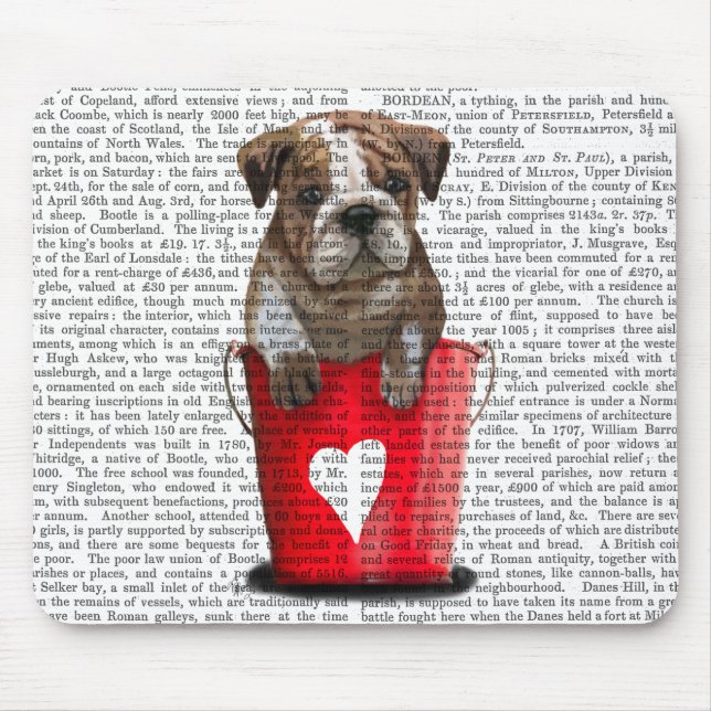 Bulldogge Rot-Liebe Mousepad (Vorne)