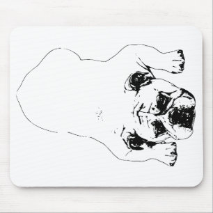 Bulldogge Ruhige Arbeitsplatz-Akzente Mousepad
