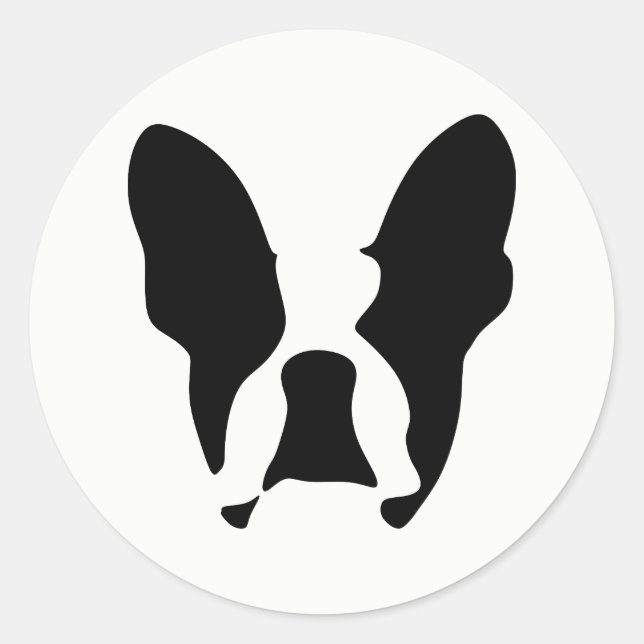 Bulldogge Runder Aufkleber (Vorderseite)