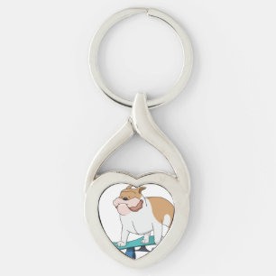 Bulldogge Schlüsselanhänger