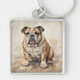 Bulldogge Schlüsselanhänger