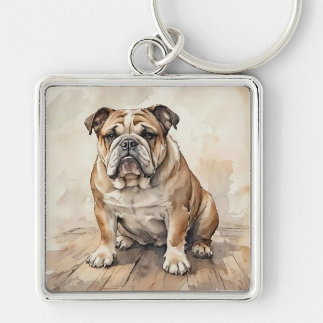 Bulldogge Schlüsselanhänger (Vorne)