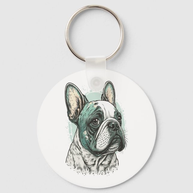 Bulldogge Schlüsselanhänger (Vorderseite)