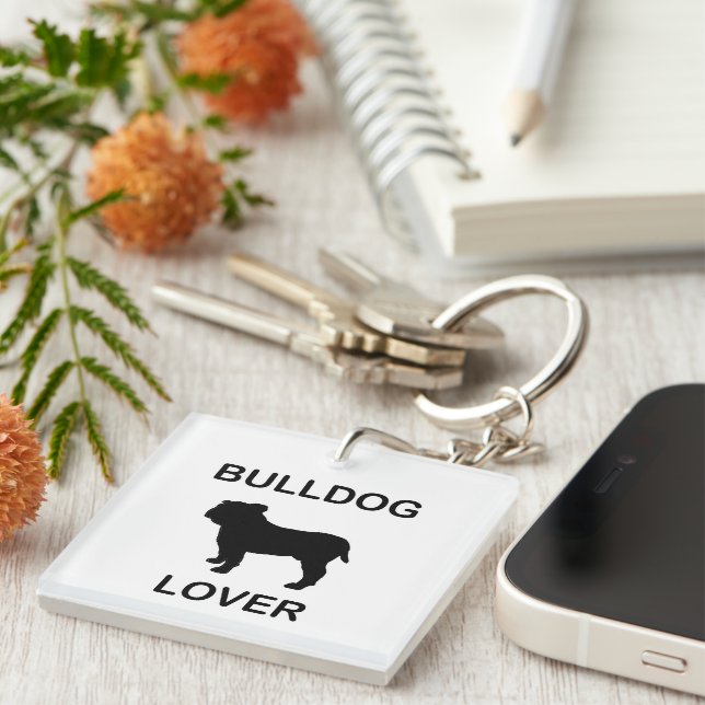 Bulldogge Schlüsselanhänger (Vorderseite rechts)