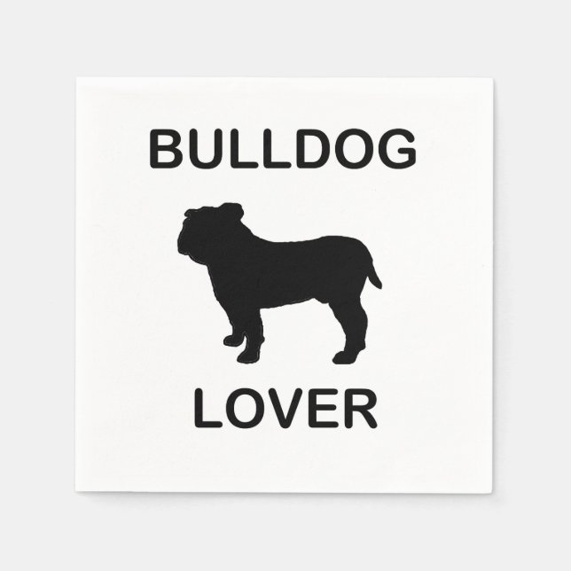 Bulldogge Serviette (Vorderseite)