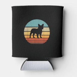 Bulldogge Silhouette 60er 70er Gaben Hund Dosenkühler