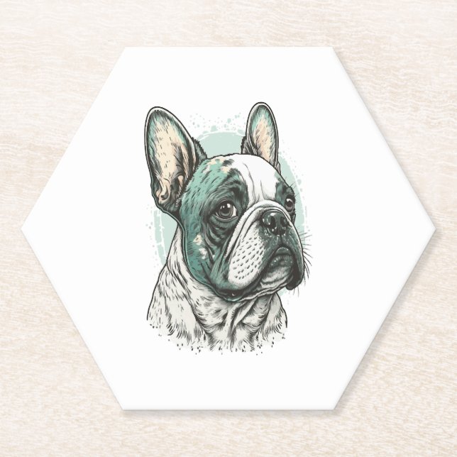 Bulldogge Untersetzer (Vorderseite)
