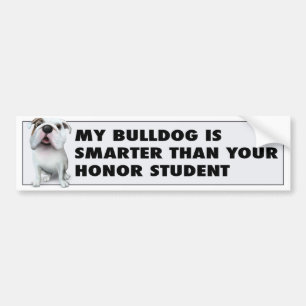 Bulldoggen-(englische) Ehre BULLD1 Autoaufkleber