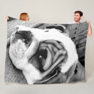 Bulldoggen-Fleece-Decke Fleecedecke