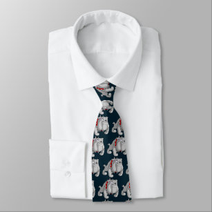 BULLDOGGEN-GRAUE CARTOON-Krawatte Krawatte