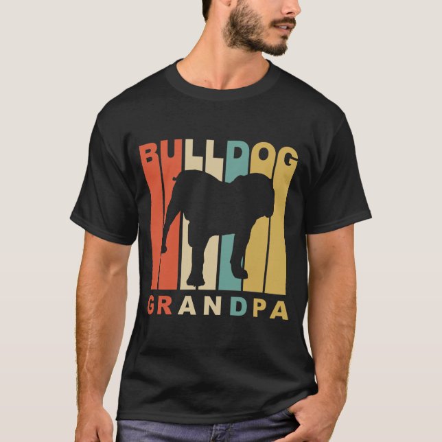 Bulldoggen-Großvater T-Shirt (Vorderseite)