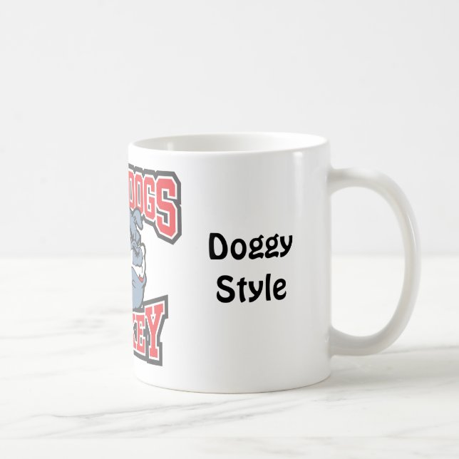 Bulldoggen-Hockey-Kaffee-Tasse Tasse (Rechts)